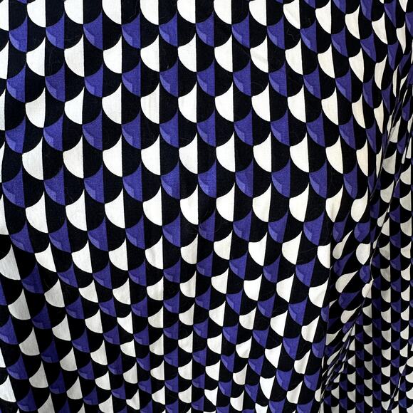 J. Crew Sz 8 Cotton Shift Purple Black w/ Zipper Detail Whimsigoth Dark Romantic - Picture 3 of 9